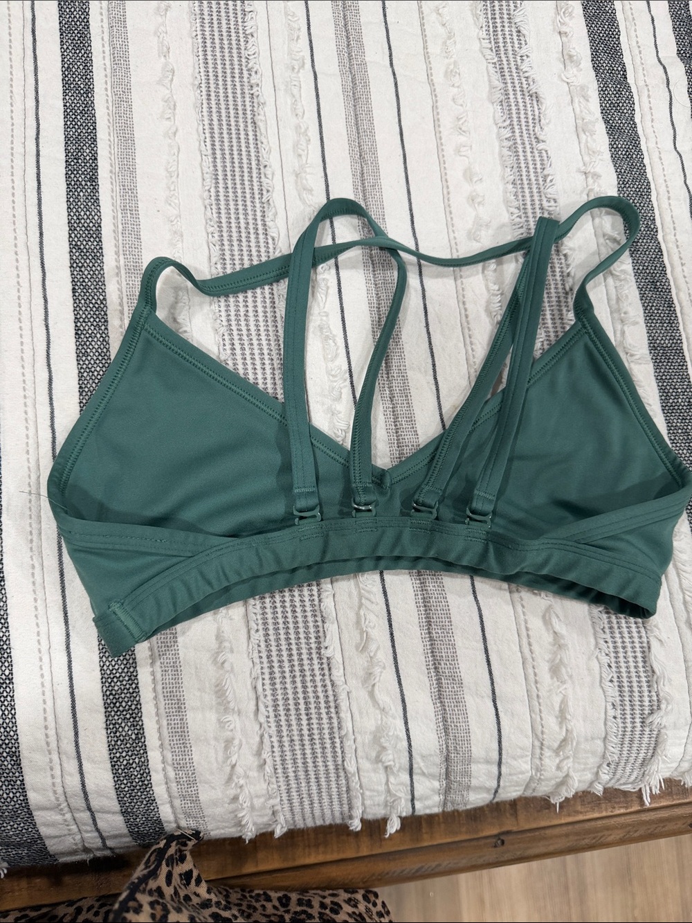 Gymshark Deep Teal Strappy V-Neck Sports Bra - Picture 2 of 2
